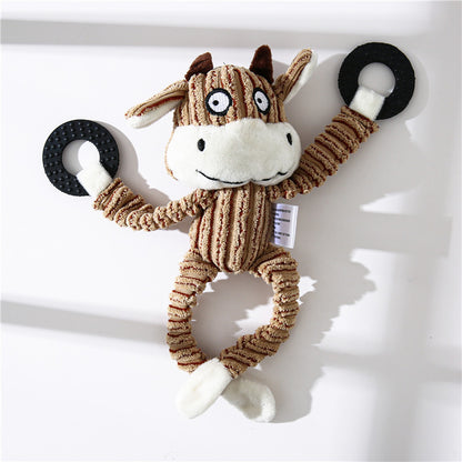 Donkey Shape Corduroy Chew Toy For Dogs