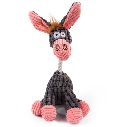 Donkey Shape Corduroy Chew Toy