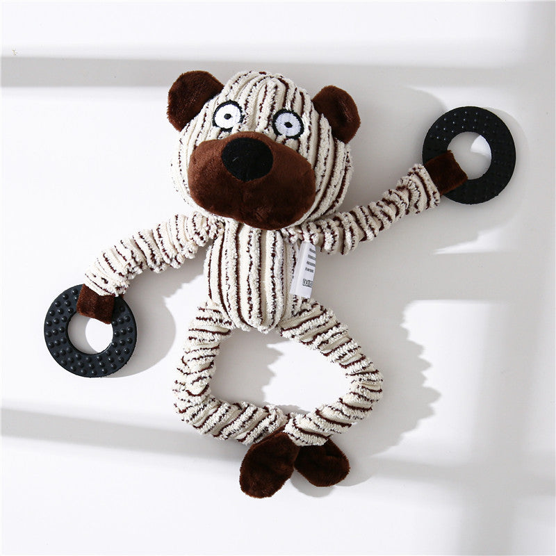 Donkey Shape Corduroy Chew Toy For Dogs