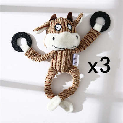 Donkey Shape Corduroy Chew Toy For Dogs