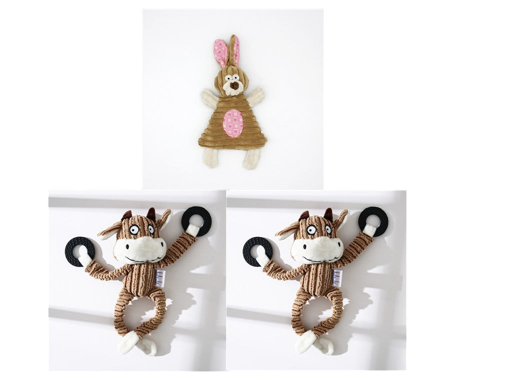 Donkey Shape Corduroy Chew Toy