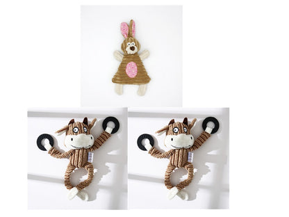 Donkey Shape Corduroy Chew Toy