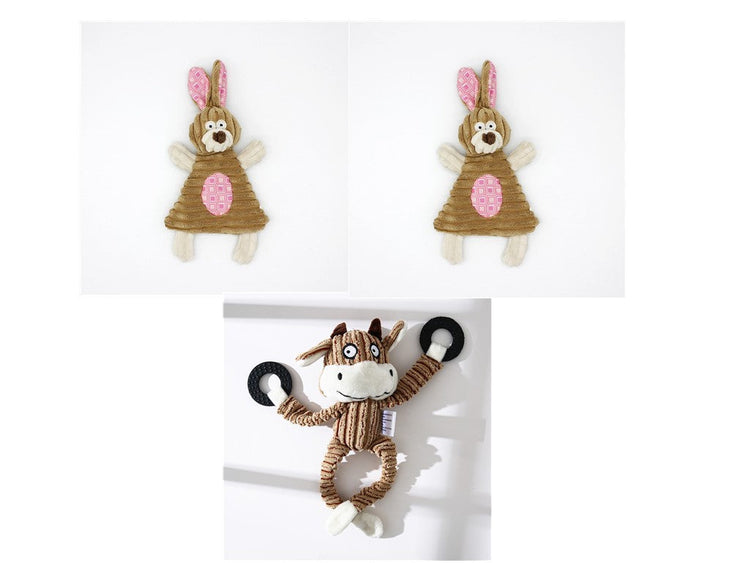 Donkey Shape Corduroy Chew Toy