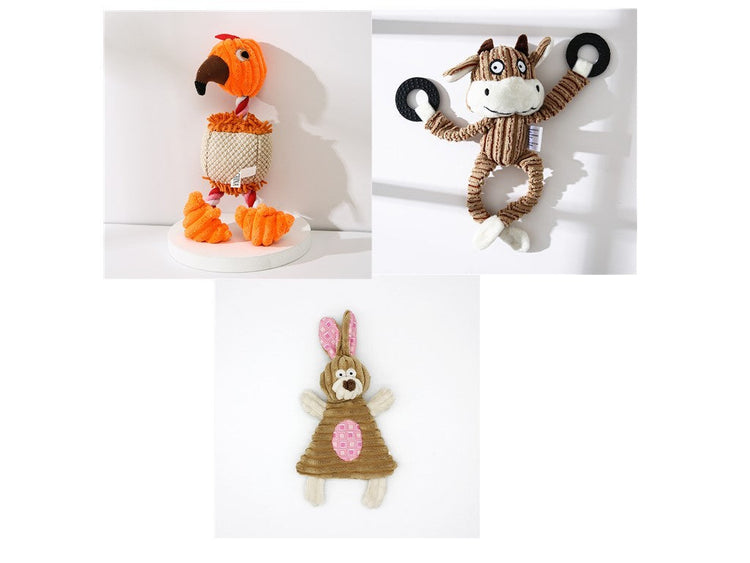 Donkey Shape Corduroy Chew Toy