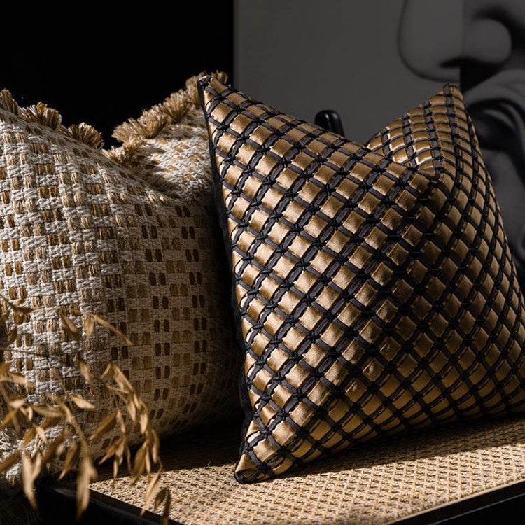 woven throw pillows