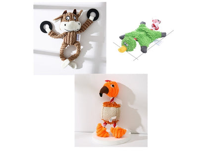 Donkey Shape Corduroy Chew Toy For Dogs