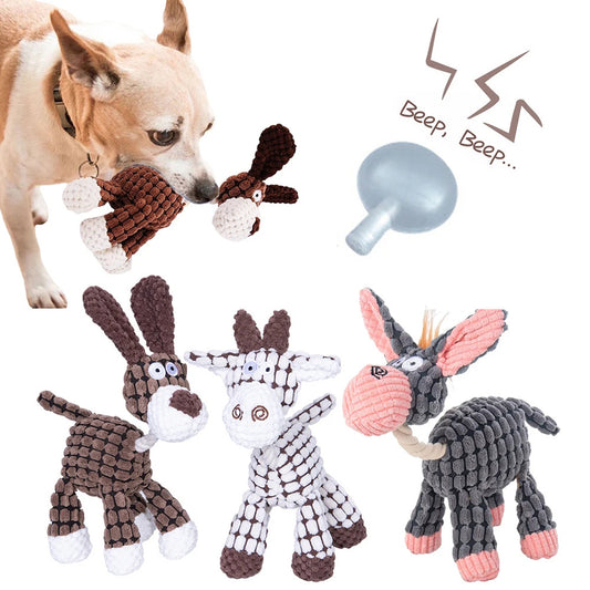 Donkey Shape Corduroy Chew Toy