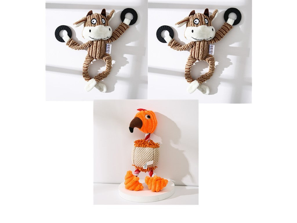 Donkey Shape Corduroy Chew Toy
