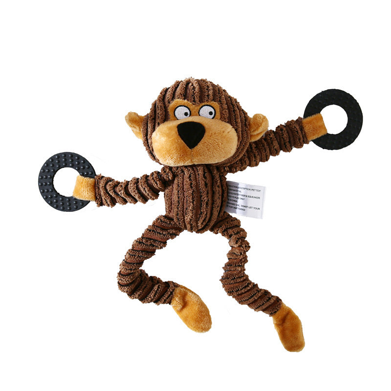 Donkey Shape Corduroy Chew Toy For Dogs