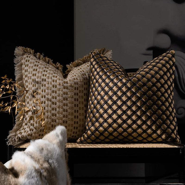 woven throw pillows
