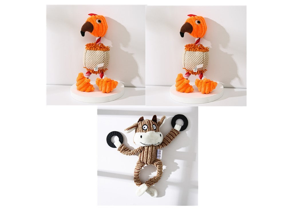 Donkey Shape Corduroy Chew Toy